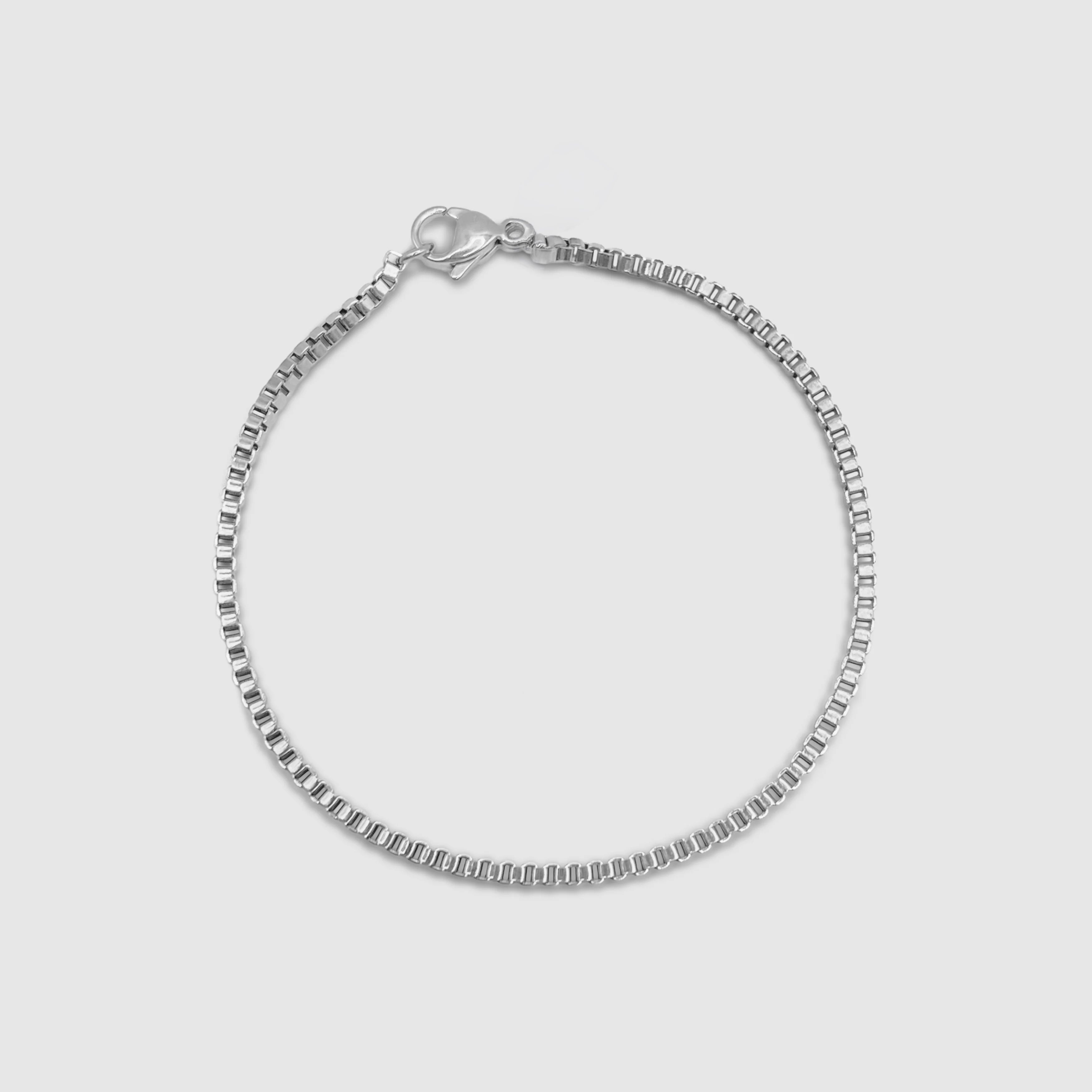 Box Bracelet (Silver) 2mm
