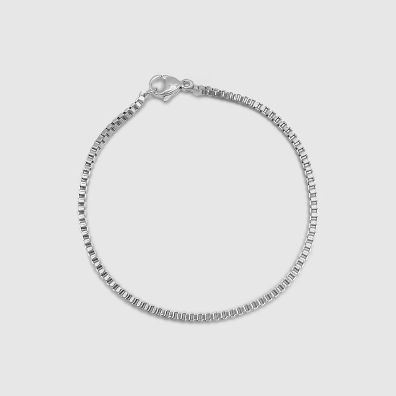 Box Bracelet (Silver) 2mm