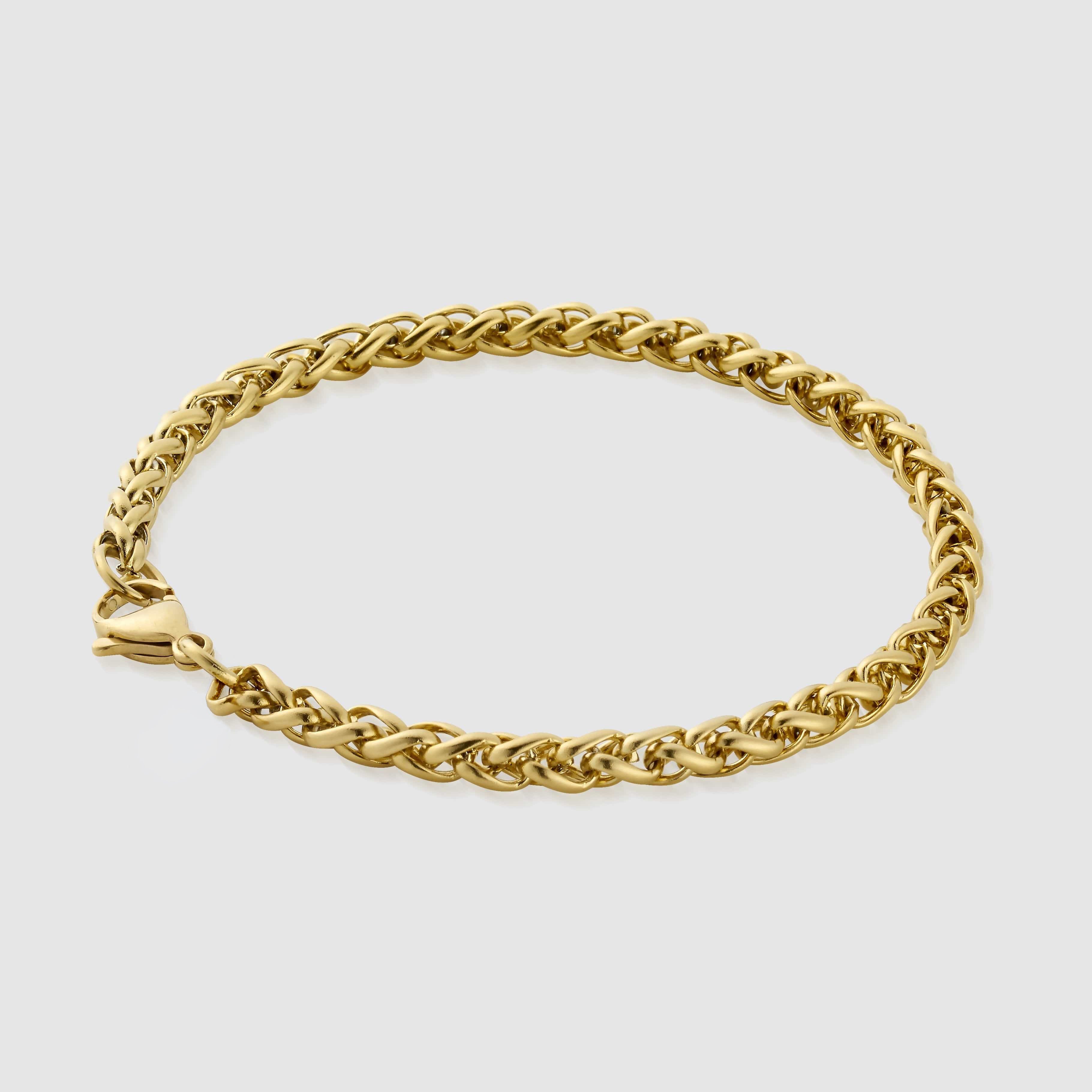 Wheat Bracelet (Gold) 5mm