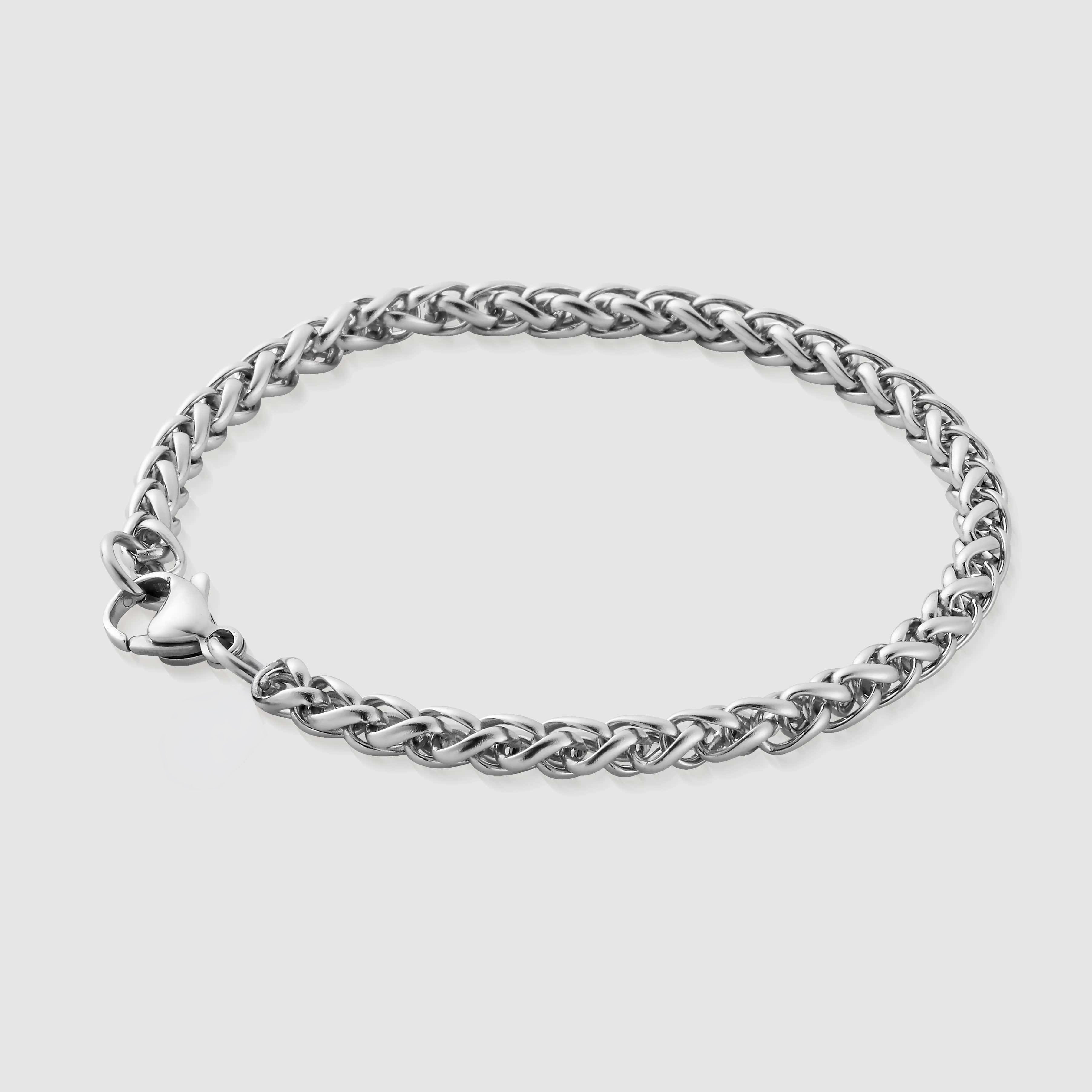 Wheat Bracelet (Silver) 5mm